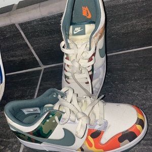 Nike Dunk Low Sail Multi-Camo 8.5 W